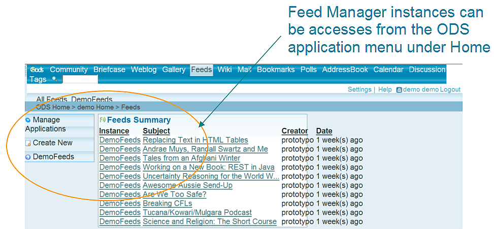 ODS Feed Manager